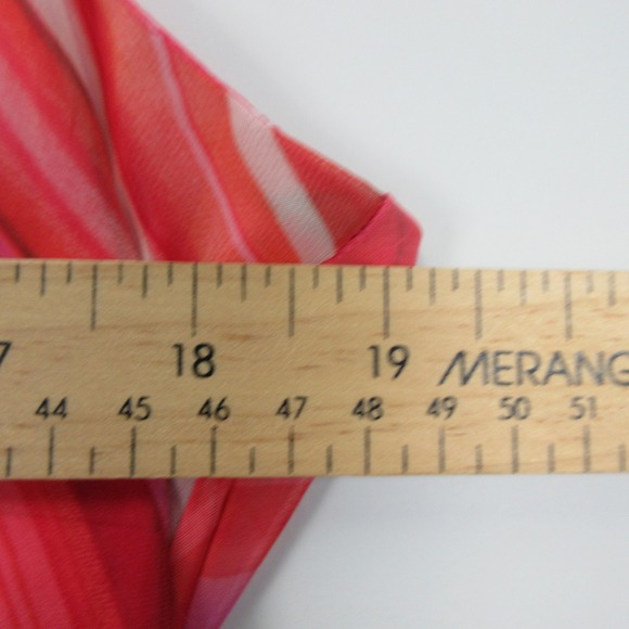 Y2K Vtg Believe Maxi Dress Women's Size 12 Pink Stripe Slip Cowl Neck Sleeveless - Picture 7 of 7